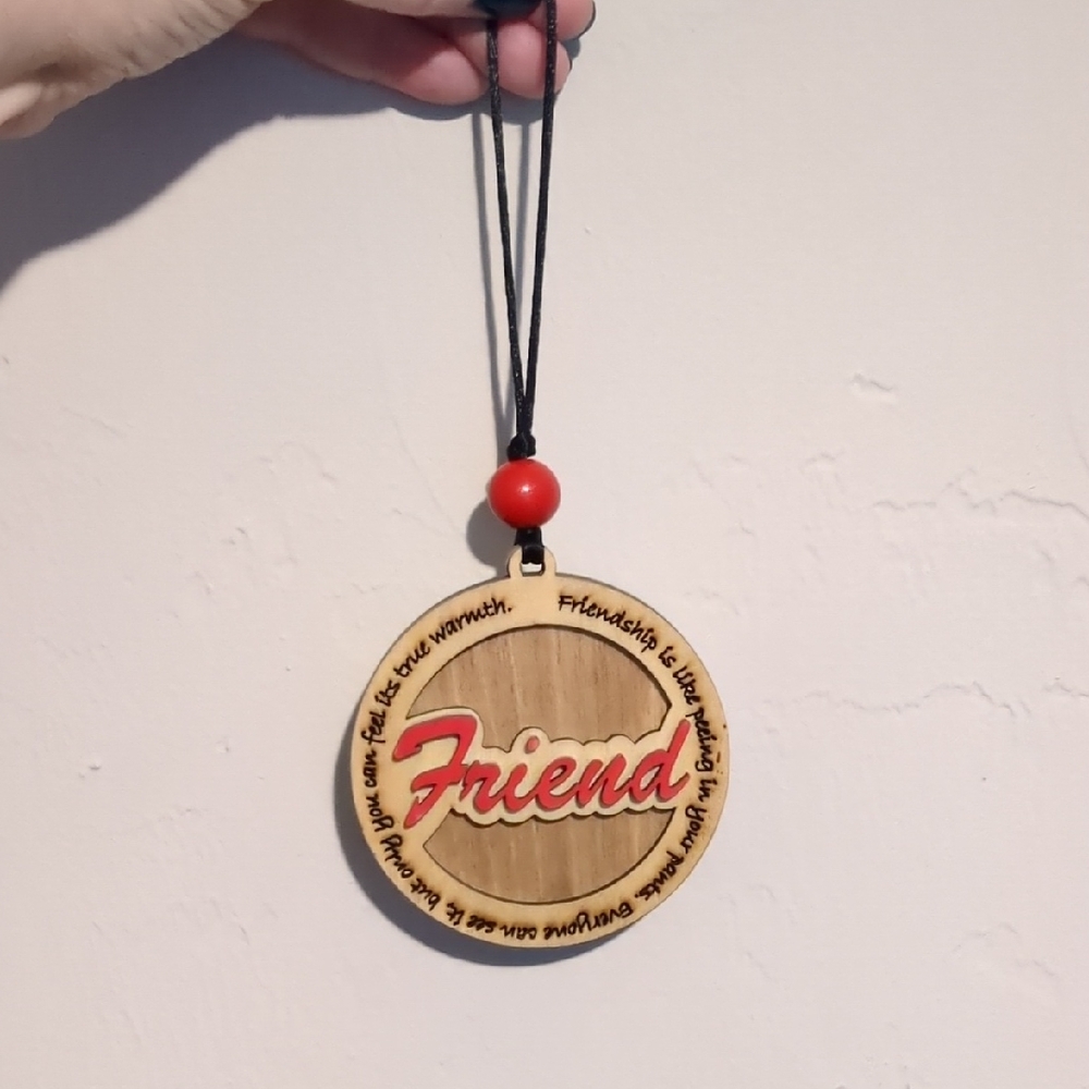 Friendship Ornament with Red Accent